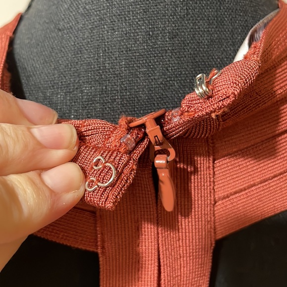 House of CB burnt orange Bodycon dress NWOT - Picture 3 of 5